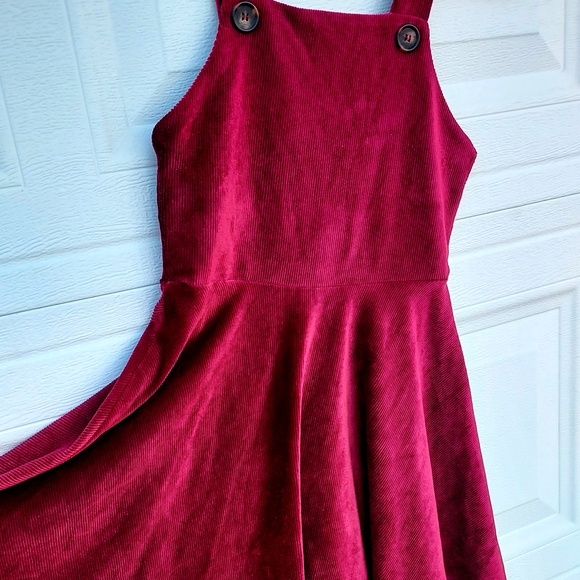 Beautees Burgundy Kids Casual Dress - Picture 3 of 6